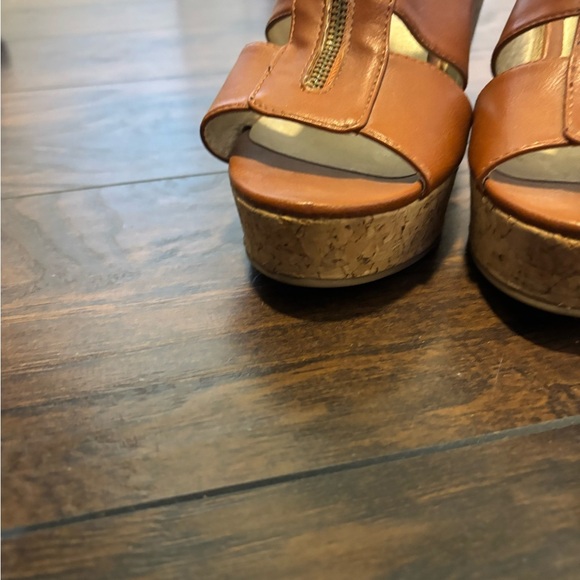 White Mountain Dharma Brown Front Zip Wedge Heels 4" Women 10 - Picture 2 of 10